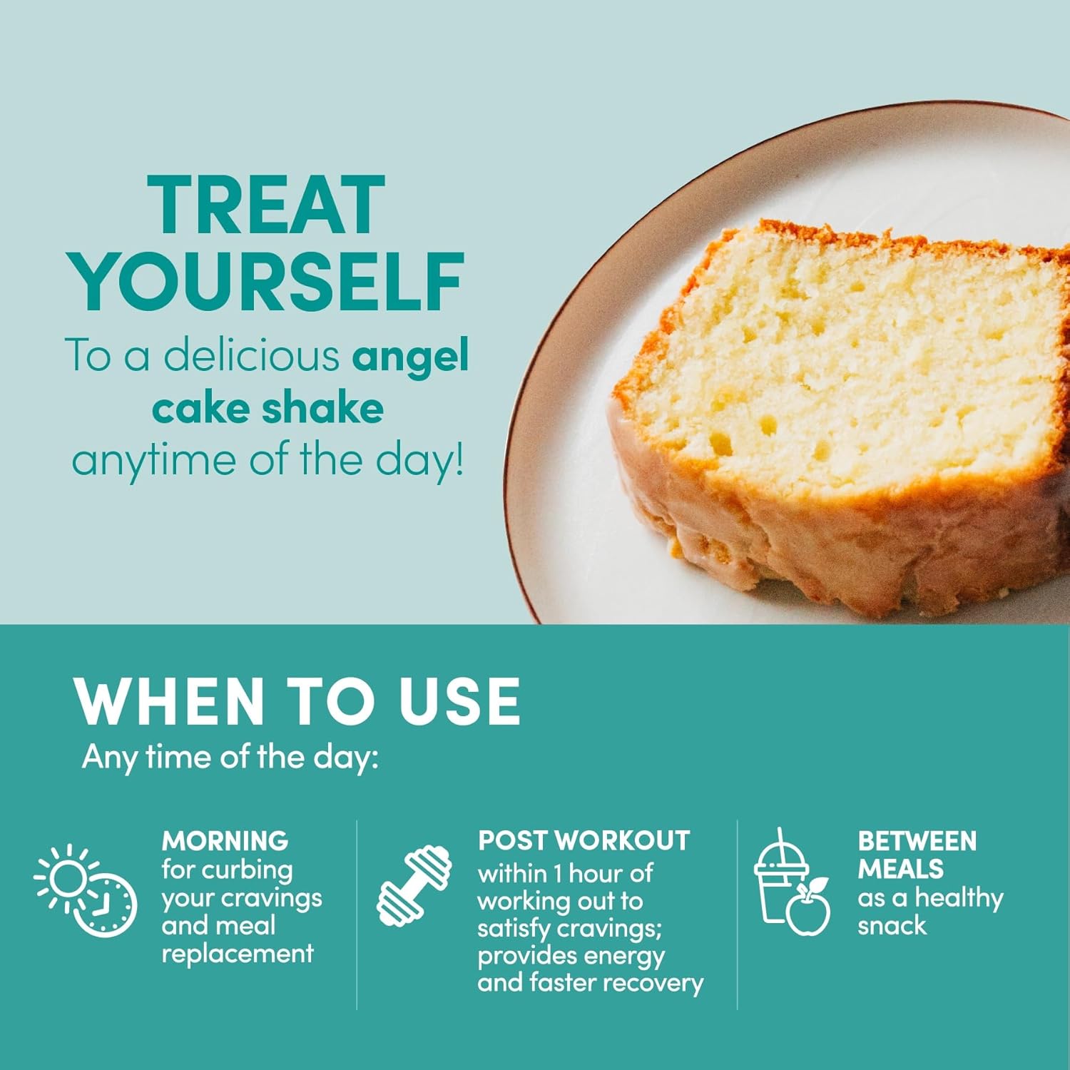 Vegan Soy Isolate Protein Powder with Biotin, Hyaluronic Acid, Prebiotics - Angel Cake Vanilla, 1.87 lb