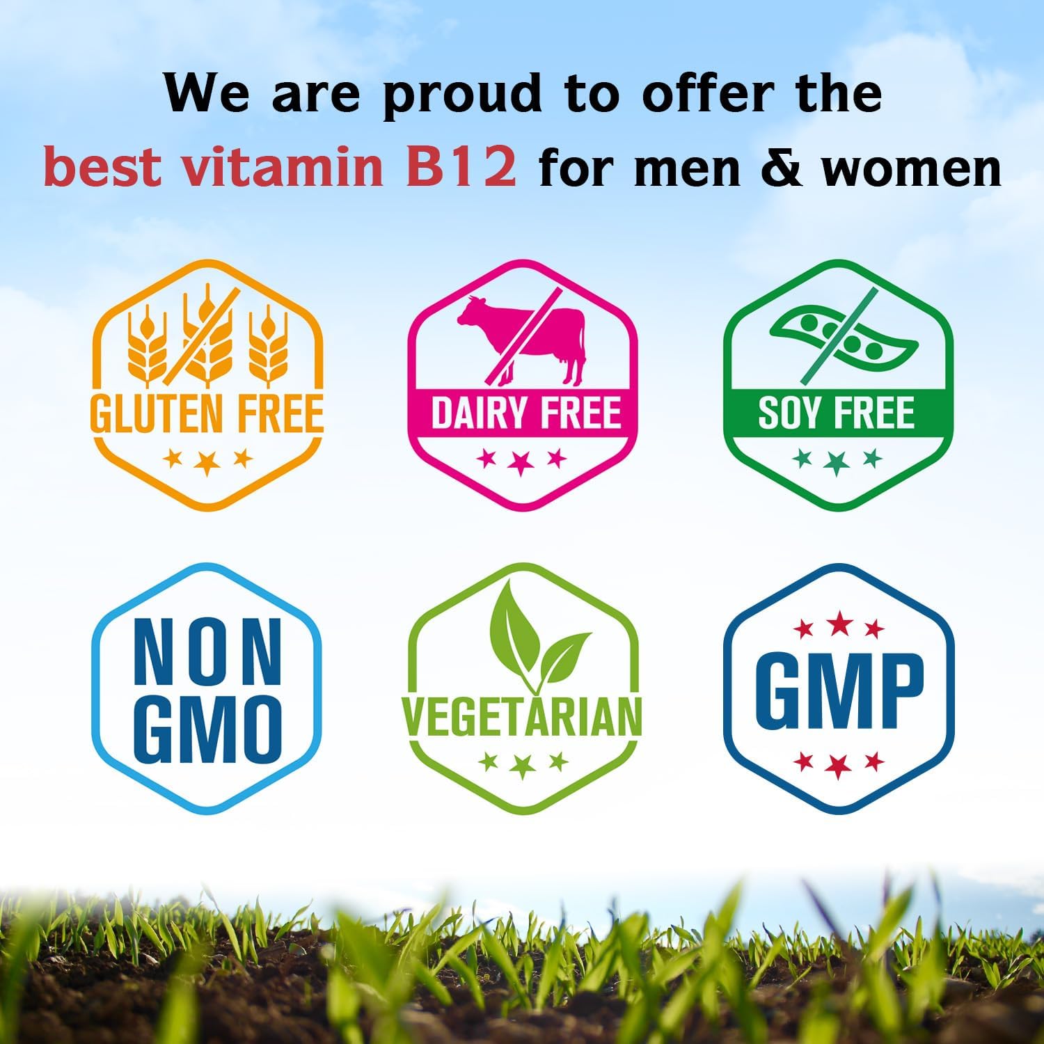 Vegan Sublingual Vitamin B12 5000mcg Tablets, Peach Flavor, Supports Energy & Nervous System, 240 Fast Dissolve Tablets