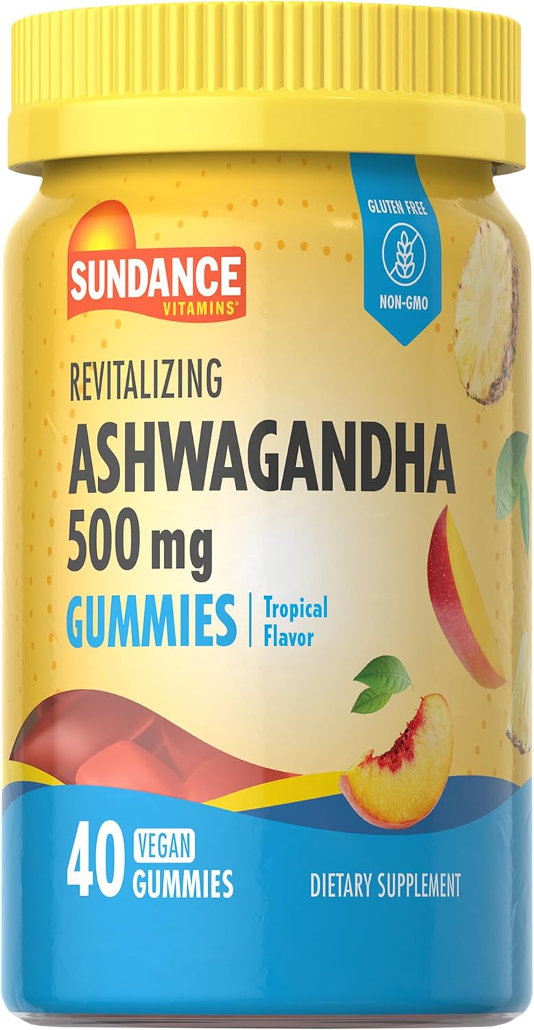 Vegan Sundance Ashwagandha Gummies - 500mg - 40 Gummies - Non-GMO & Gluten Free