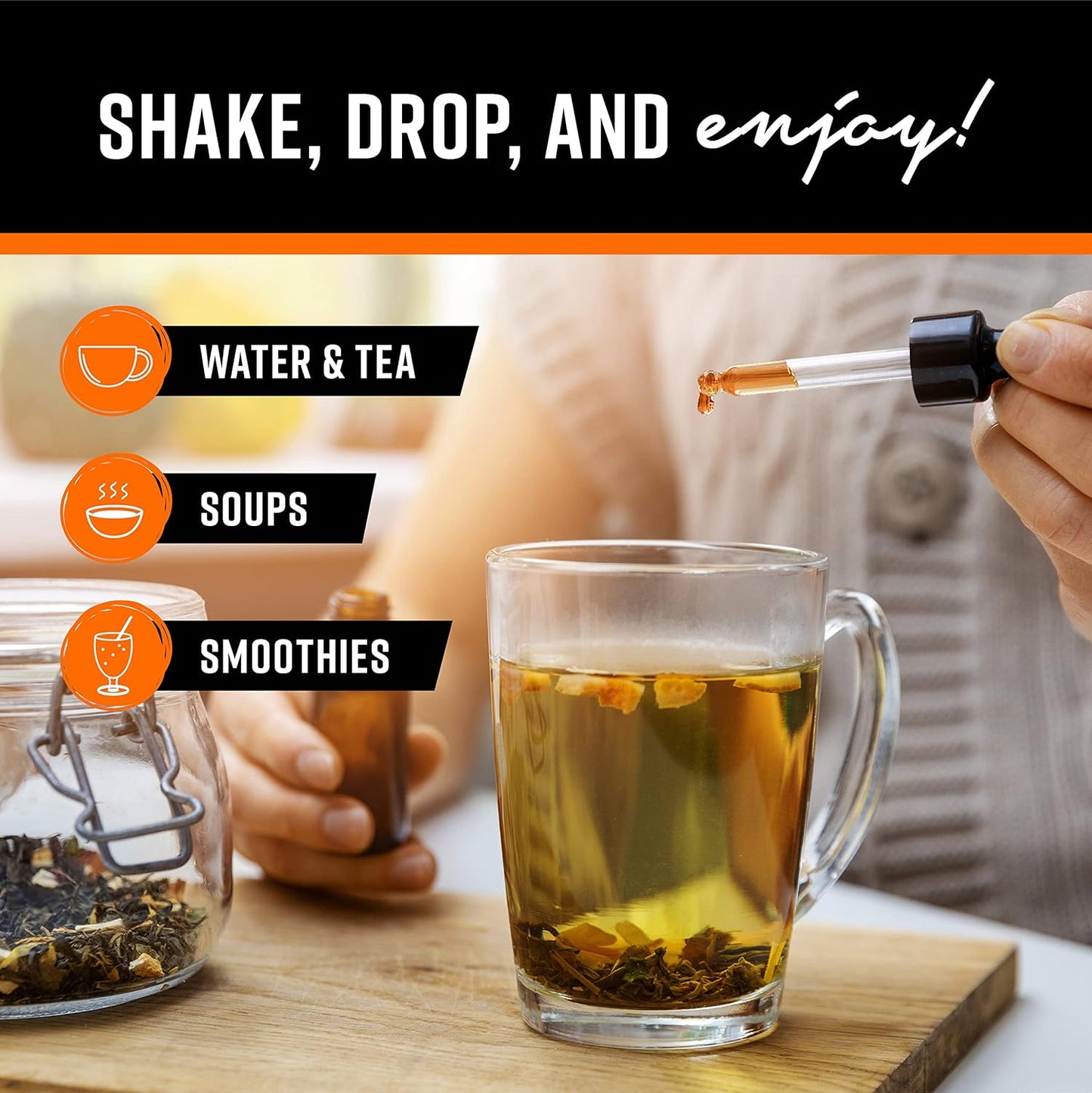 Vegan Turmeric and Ginger Supplement Drops for Gut Health and Joint Support, 4 fl oz, 60 Servings, Caffeine Free