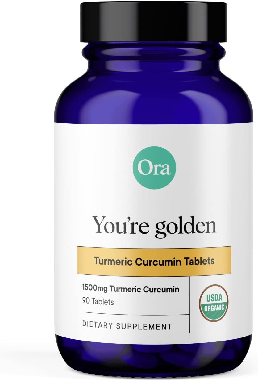 Vegan Turmeric Curcumin with Piperine Tablets for Joint & Cardio Health - Supports Cognitive Function - 90 Tablets