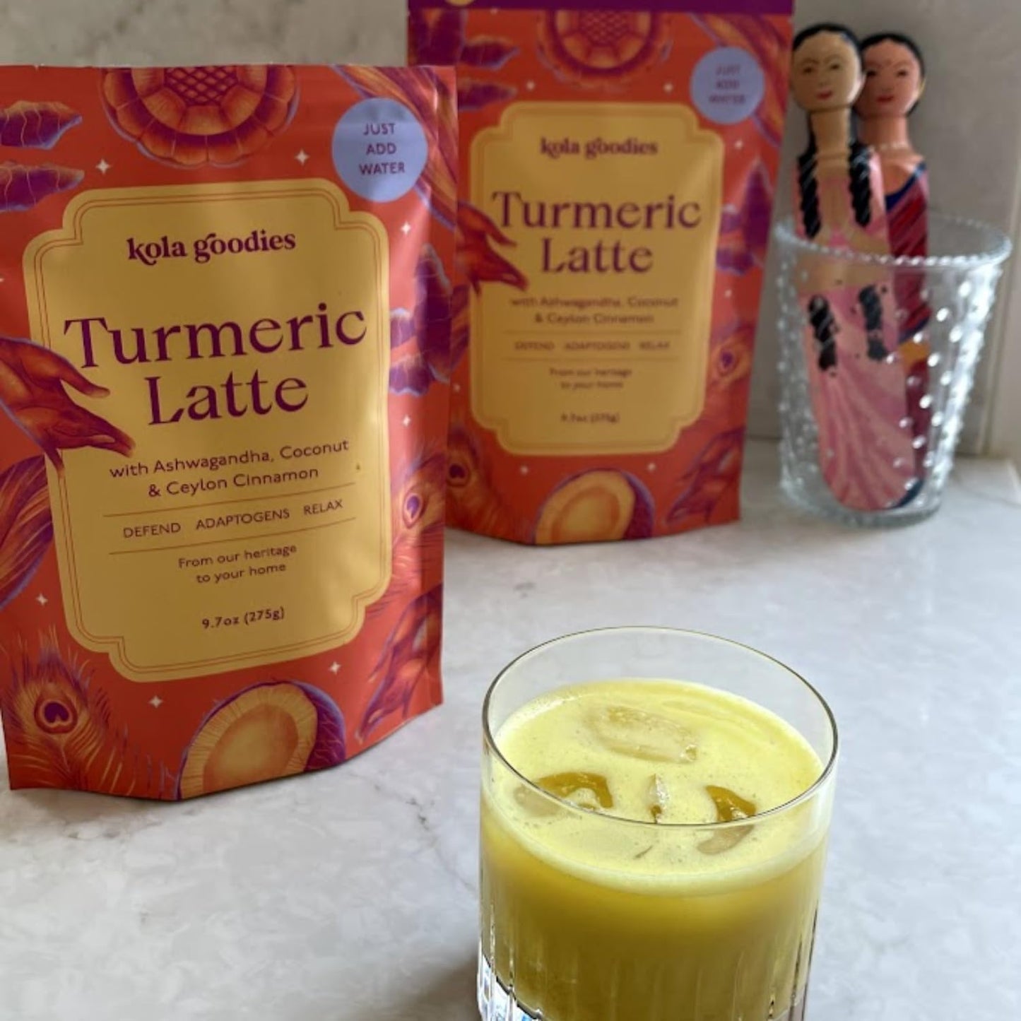 Vegan Turmeric Latte with Ashwagandha, Coconut, and Cinnamon - All Natural Superfood for Digestion, Immunity, and Relaxation - 18 Servings