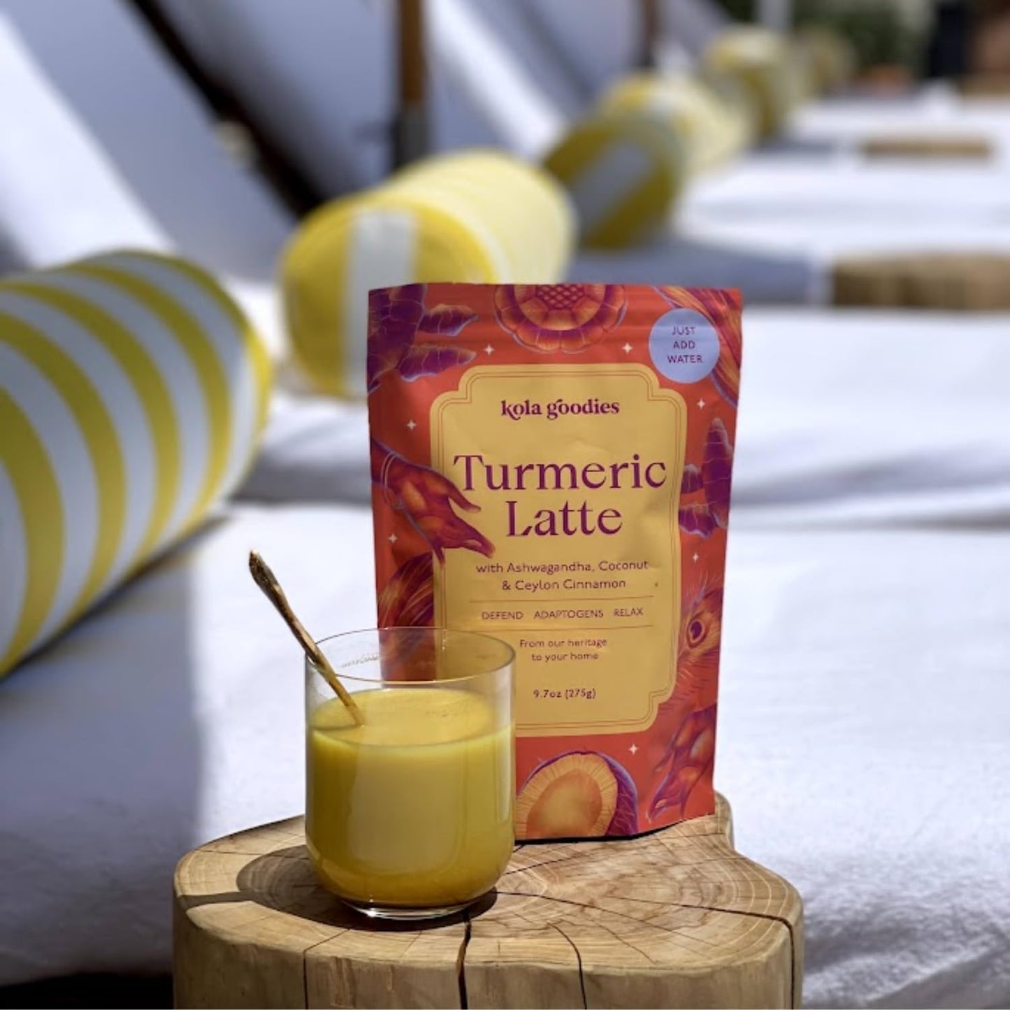 Vegan Turmeric Latte with Ashwagandha, Coconut, and Cinnamon - All Natural Superfood for Digestion, Immunity, and Relaxation - 18 Servings
