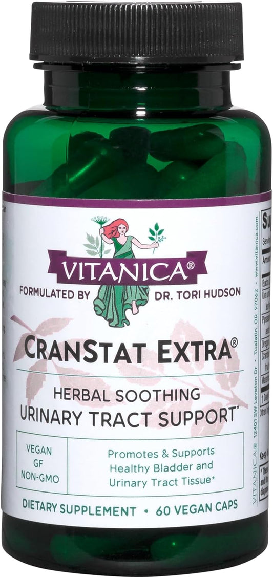 Vegan Urinary Tract Support Supplement: Vitanica CranStat Extra, 60 Capsules