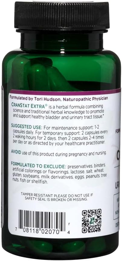 Vegan Urinary Tract Support Supplement: Vitanica CranStat Extra, 60 Capsules