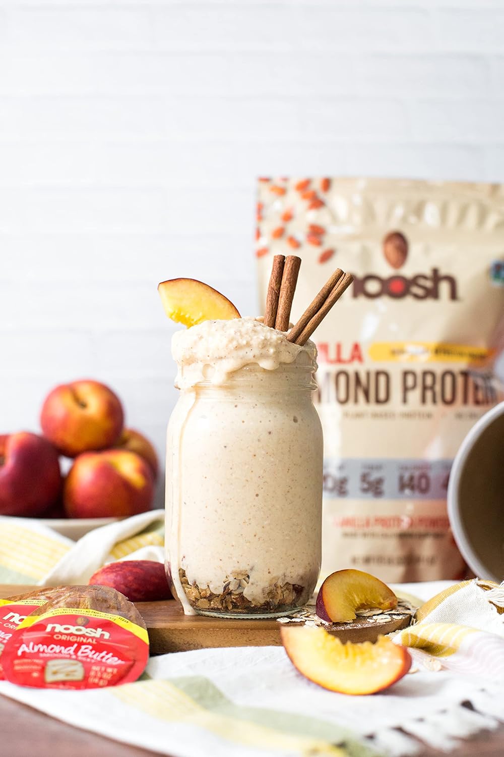 Vegan Vanilla Almond Protein Powder - Plant Based, All Natural, Non-GMO, Gluten-Free, Kosher, Peanut/Soy/Dairy Free - 35g