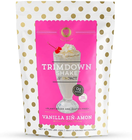 Vegan Vanilla Cinnamon Trimdown Shake - Empact Bars Protein Powder - Keto, Gluten-Free, Non-GMO - 1.65 lb