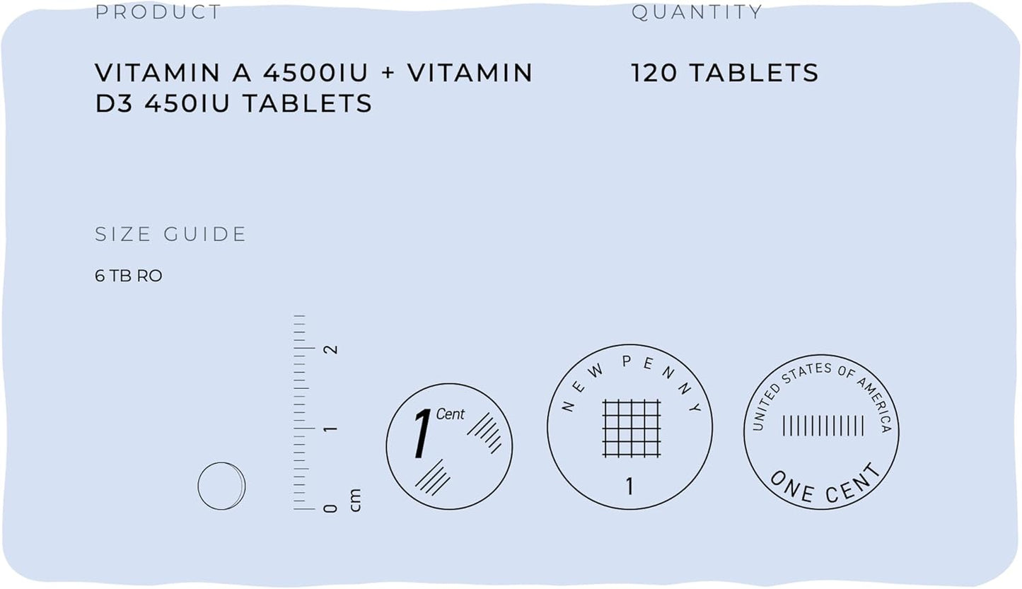 Vegan Vitamin A 10000IU Tablets for Healthy Skin & Vision - Mood Support Supplement - Quality Nutrition for Fitness - Vegan/Vegetarian Friendly - Eco-Friendly Packaging