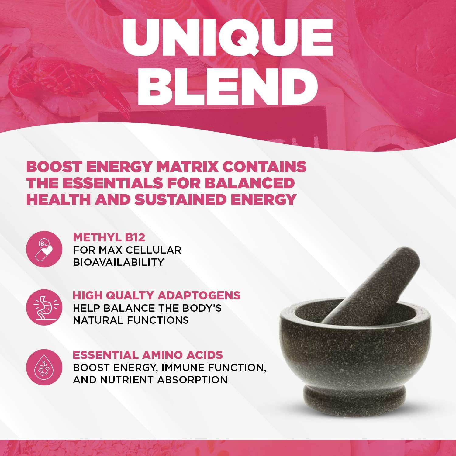 Vegan Vitamin B-Complex Energy Supplement with Methyl B12 & Adaptolin Liquid Drops (2oz Bottle) from BioSource Labs