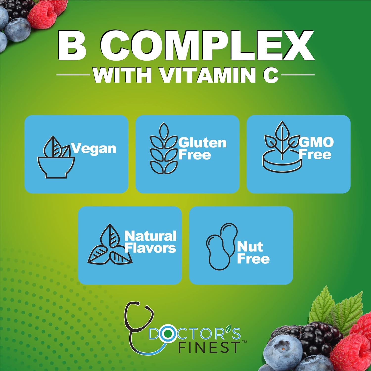 Vegan Vitamin B Complex Gummies with Natural Strawberry Flavor - Energy Support Dietary Supplement for Adults (90 Gummies)