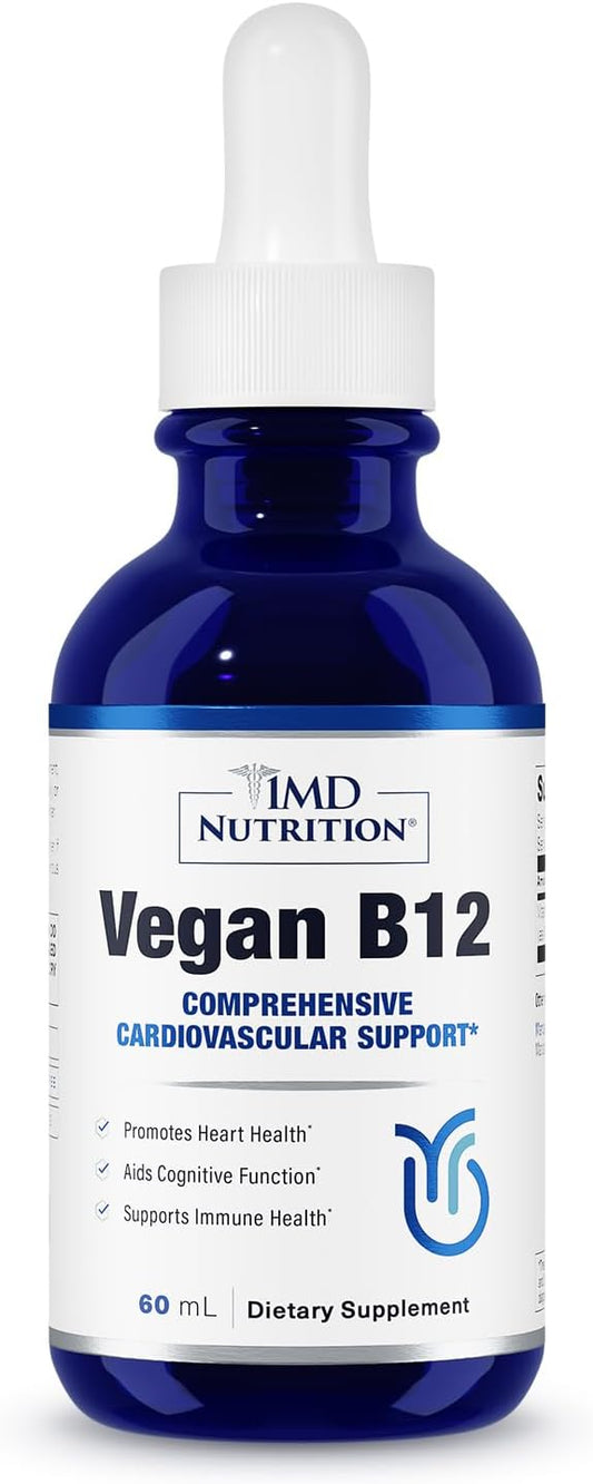 Vegan Vitamin B12 Supplement 5000mcg Methylcobalamin for Energy and Immune Support by 1MD Nutrition