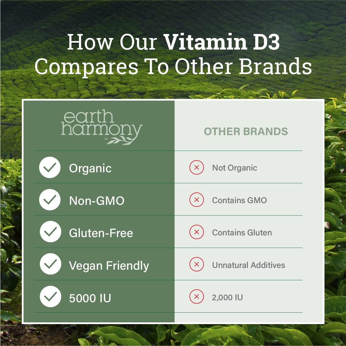 Vegan Vitamin D3 & Beet Root Powder Capsules - 120 Count - Earth Harmony Naturals