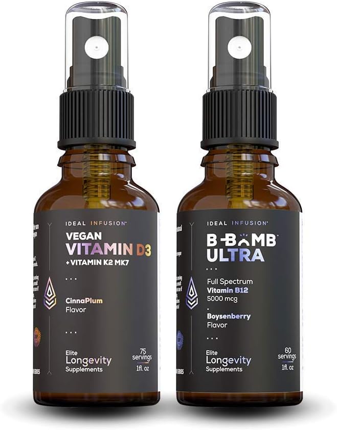 Vegan Vitamin D3 + MK7 Sublingual Spray with Full Spectrum B12
