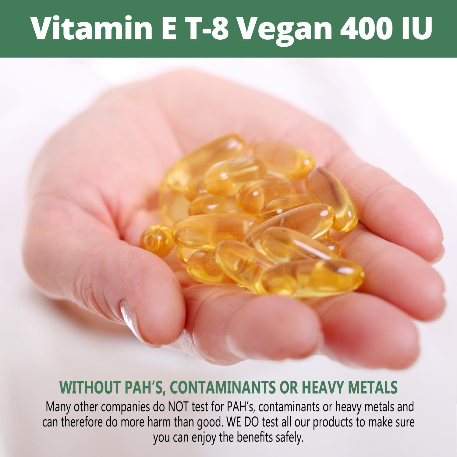 Vegan Vitamin E Supplement with All 8 Tocopherols and Tocotrienols - 400 IU Alpha, Beta, Gamma, Delta Variants - BoostGo Australia