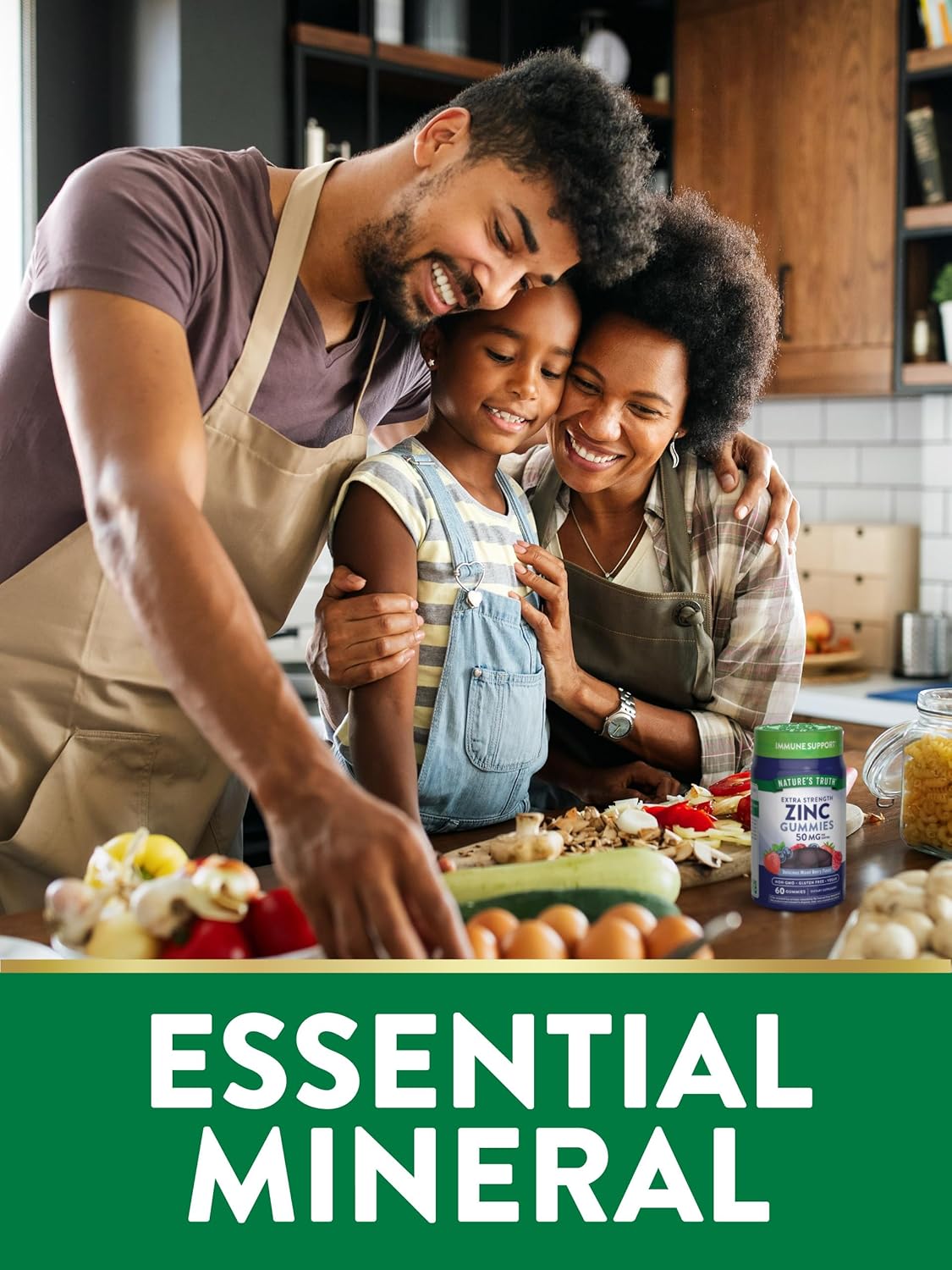 Vegan Zinc Gummies for Adults - 50 mg - 60 Count - Mixed Berry Flavor - Non-GMO & Gluten Free - Extra Strength Supplement by Nature's Truth