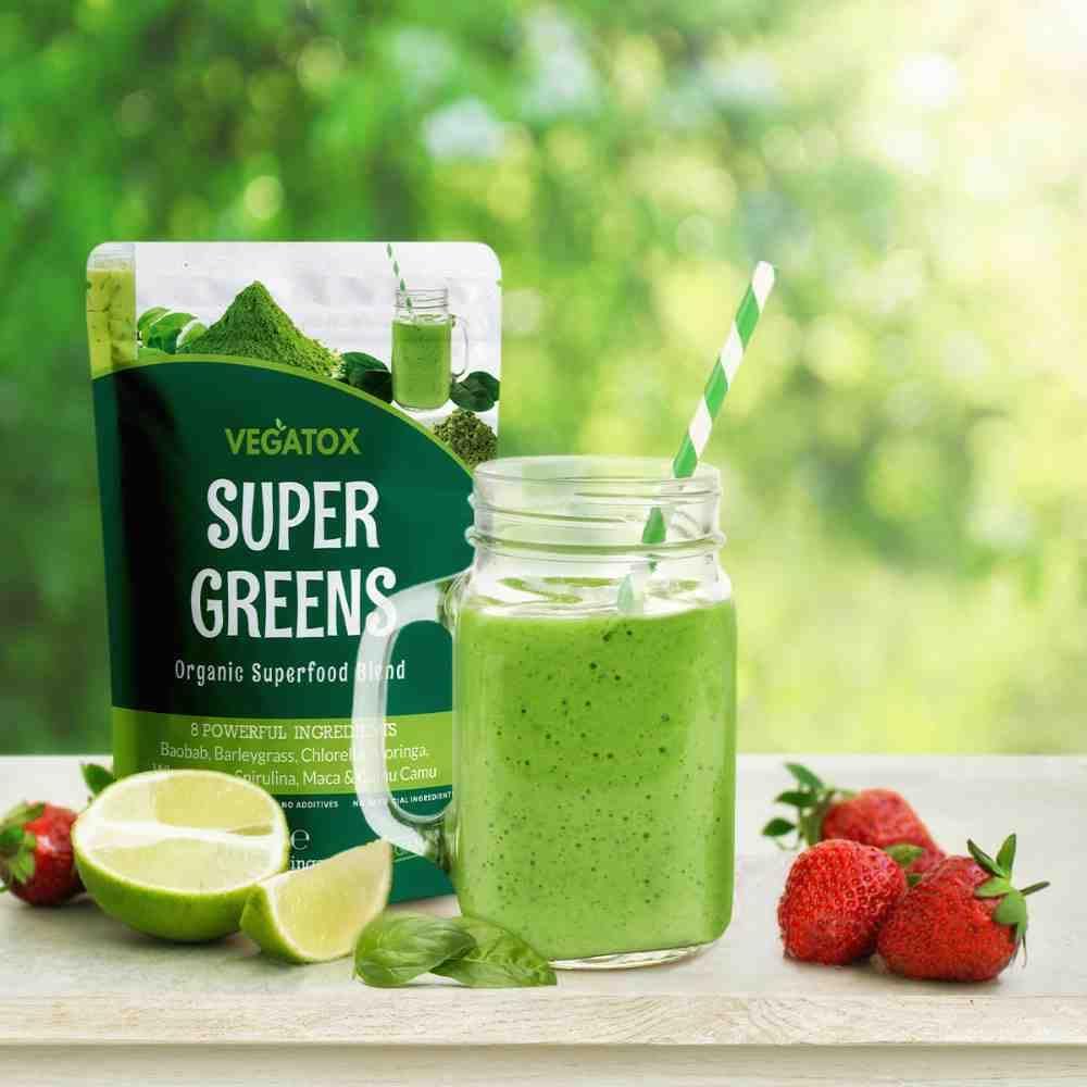 Vegatox Super Greens Powder 250g | Natural Vegan Green Superfood for Immunity Support, Energy Boost & Detox | Alkaline Formula with 50 Servings