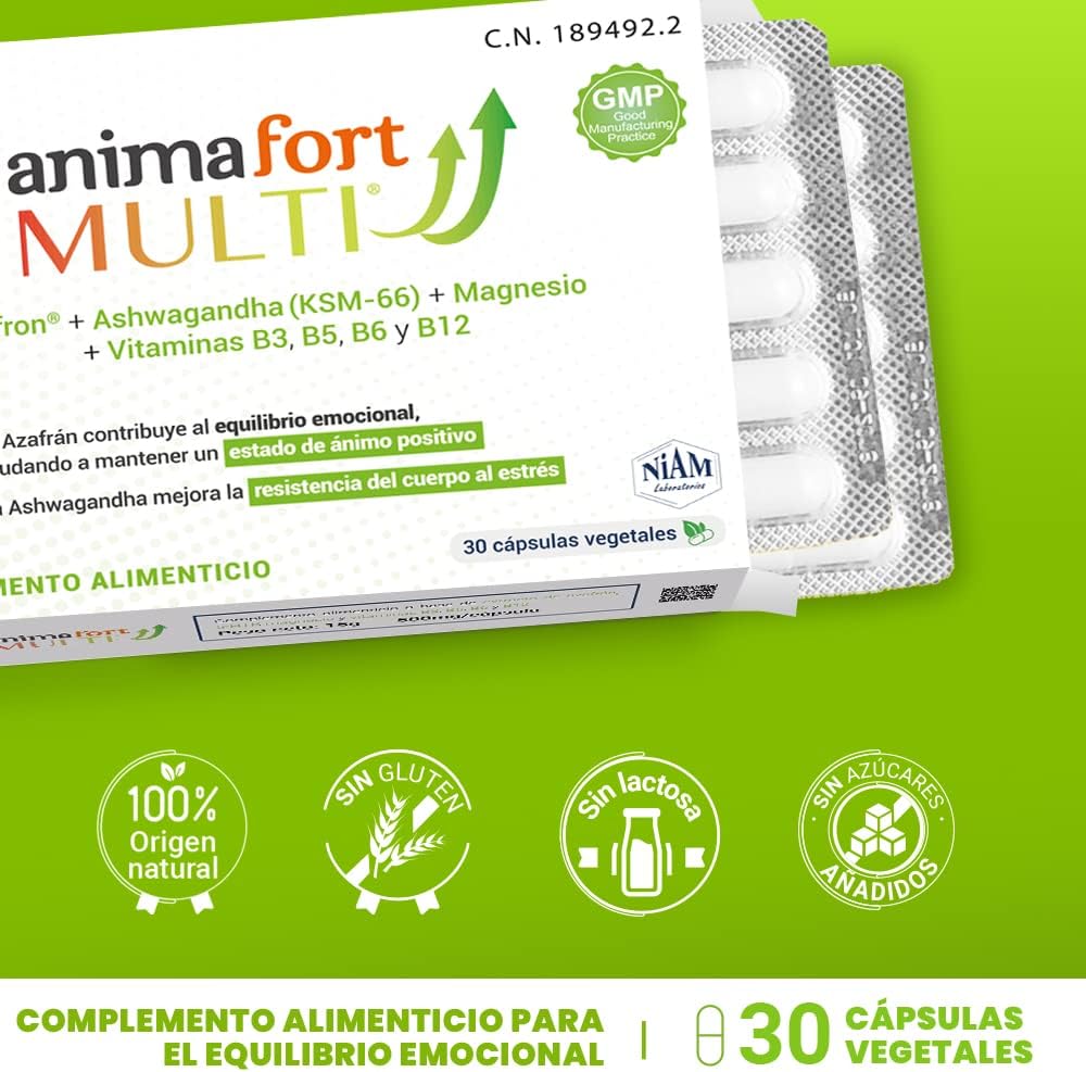 Vegetable Capsules with Affron, 5-HTP, Magnesium, and B Vitamins for Mood Support