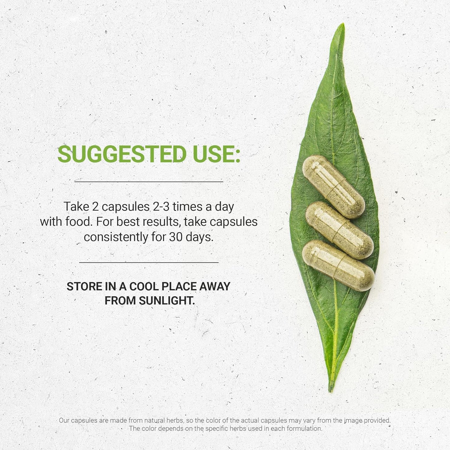 Vegetable Capsules with Cilantro Dried Leaf - Secrets of the Tribe 60 Capsules