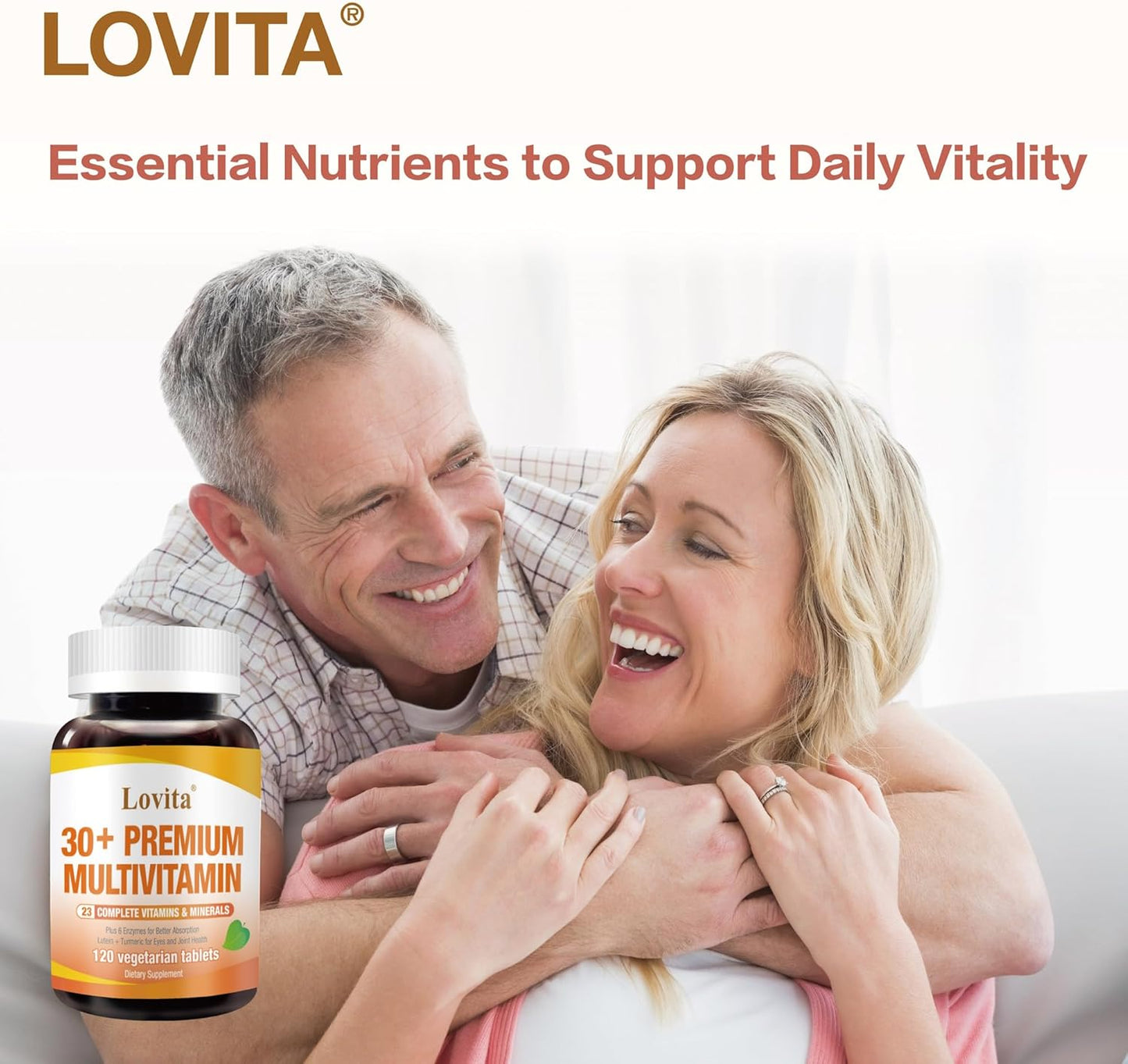 Vegetarian Adults 30+ Nutrients Bundle: Lovita Cold-Pressed Flaxseed Oil & Premium Multivitamin