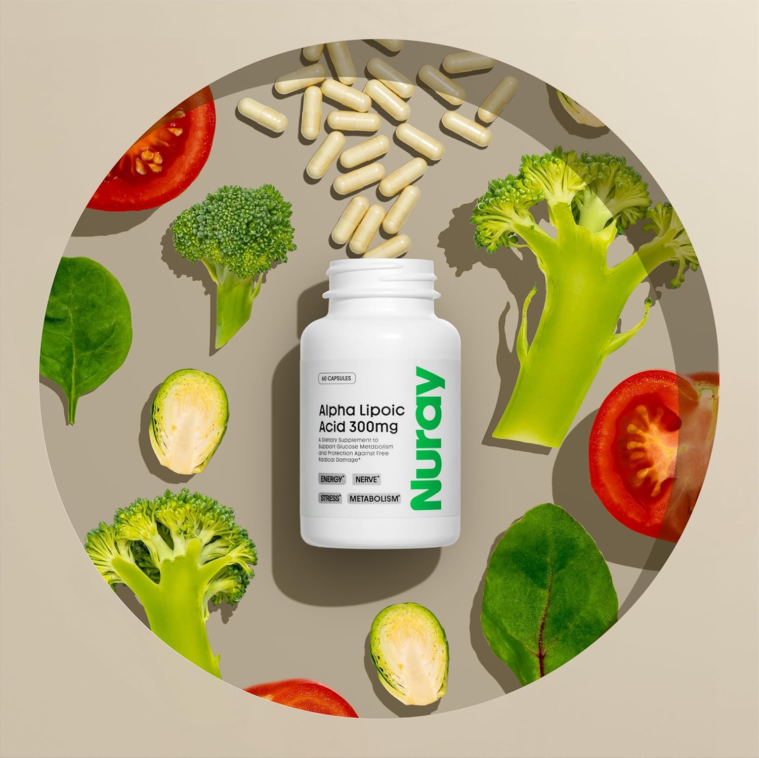 Vegetarian Alpha Lipoic Acid 300mg Capsules - Antioxidant Support for Healthy Aging & Energy Production - Gluten-Free Supplement for Nerve Function & Metabolism - 60 Count - BoostGo Australia