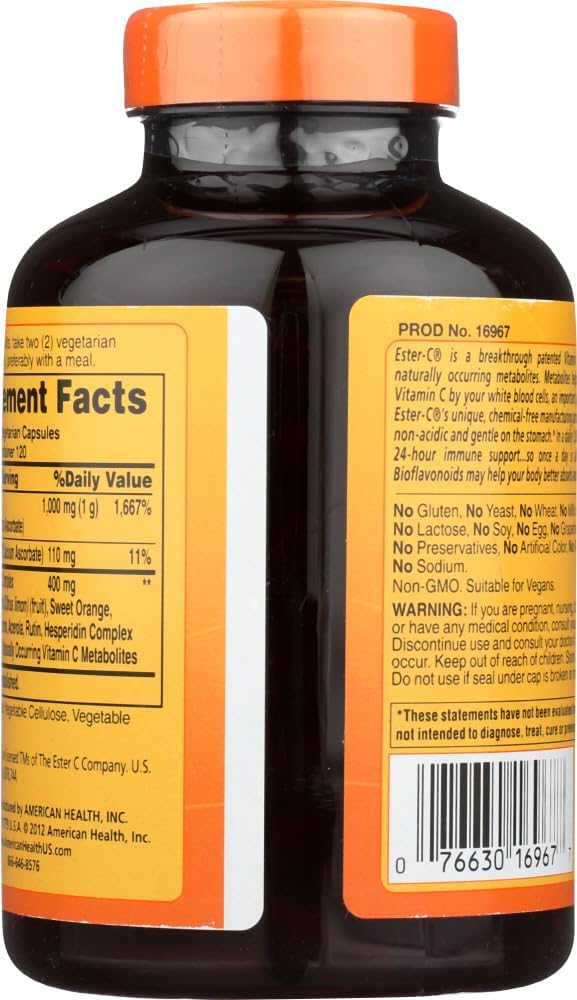 Vegetarian American Health Ester-C 500 Supplement with Citrus Bioflavonoids
