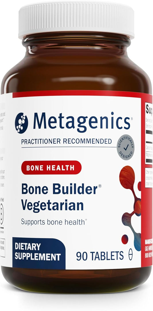 Vegetarian Bone Building Supplement with Magnesium & Calcium - Metagenics Bone Builder for Men & Women - 90 Servings