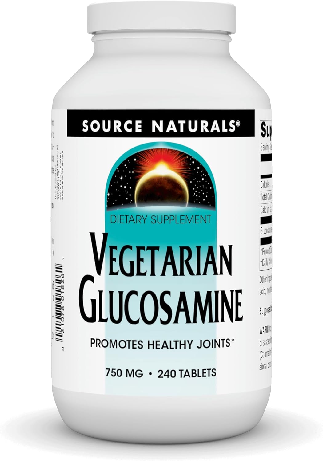 Vegetarian Glucosamine Tablets for Healthy Joints - 750mg, 240 Count