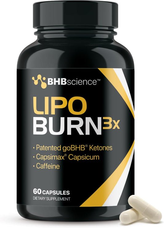 Vegetarian Keto BHB Supplement for Energy, Focus & Ketosis Support - Exogenous Ketones with Capsimax & Caffeine - Body Sculpting Diet Pills - Non-GMO - 1 Month Supply