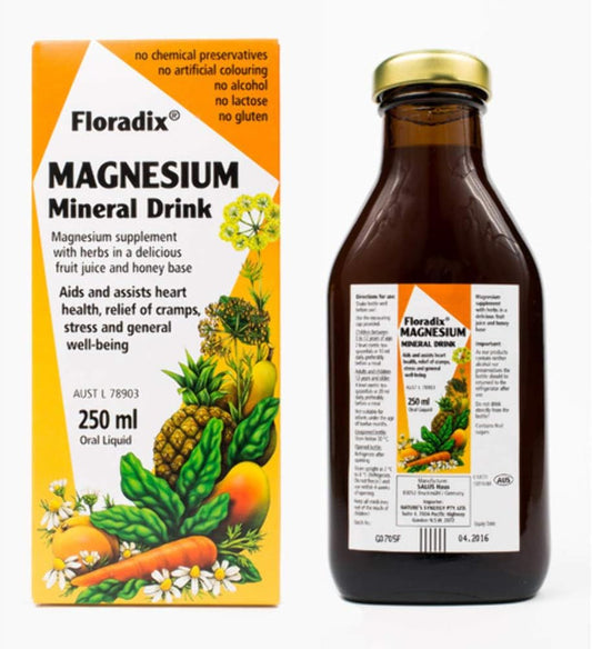 Vegetarian Liquid Magnesium Supplement for Bone & Digestive Health - Non-GMO Herbal Mineral Formula - 8.5 fl oz