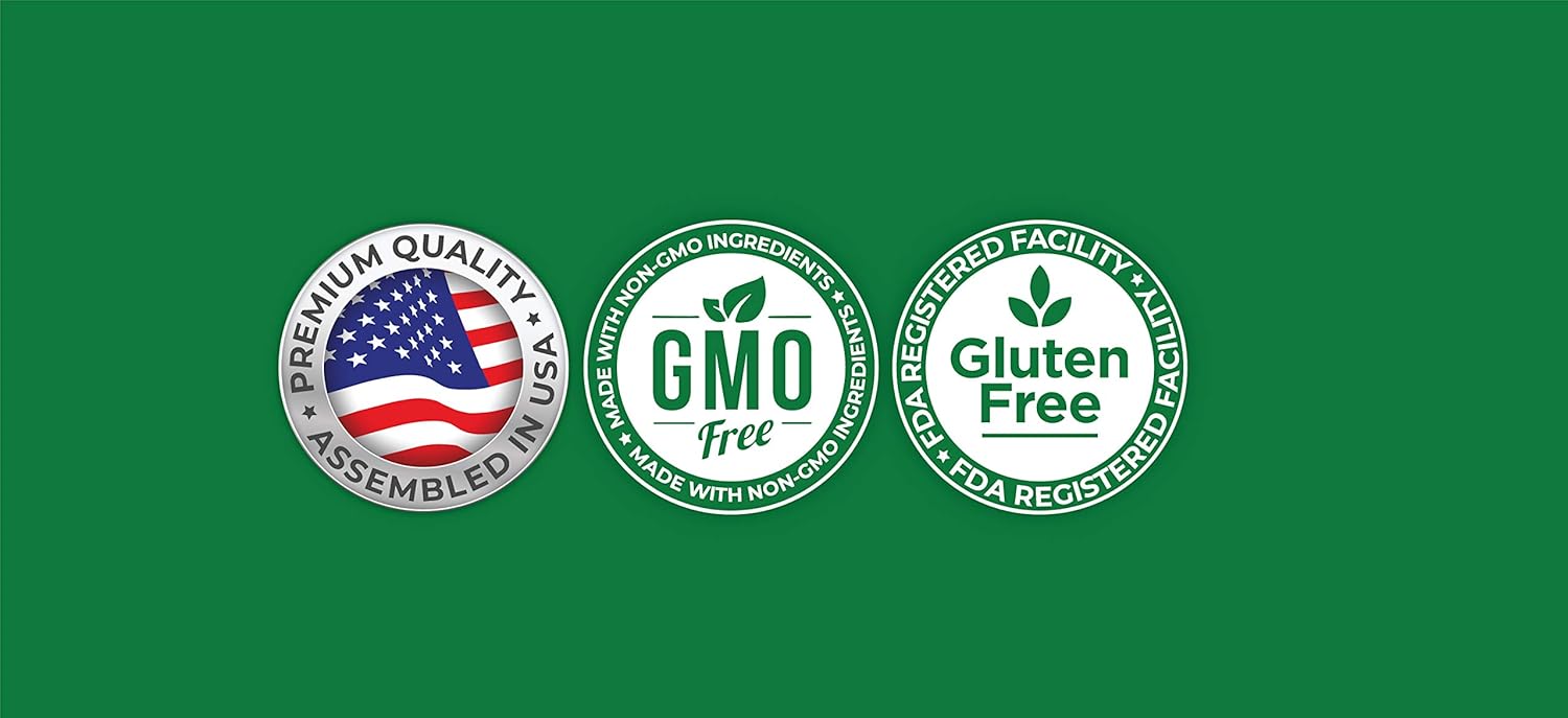 Vegetarian Non-GMO Folic Acid Supplement 1000mcg - 200 Veggie Capsules Free of Gluten by NusaPure