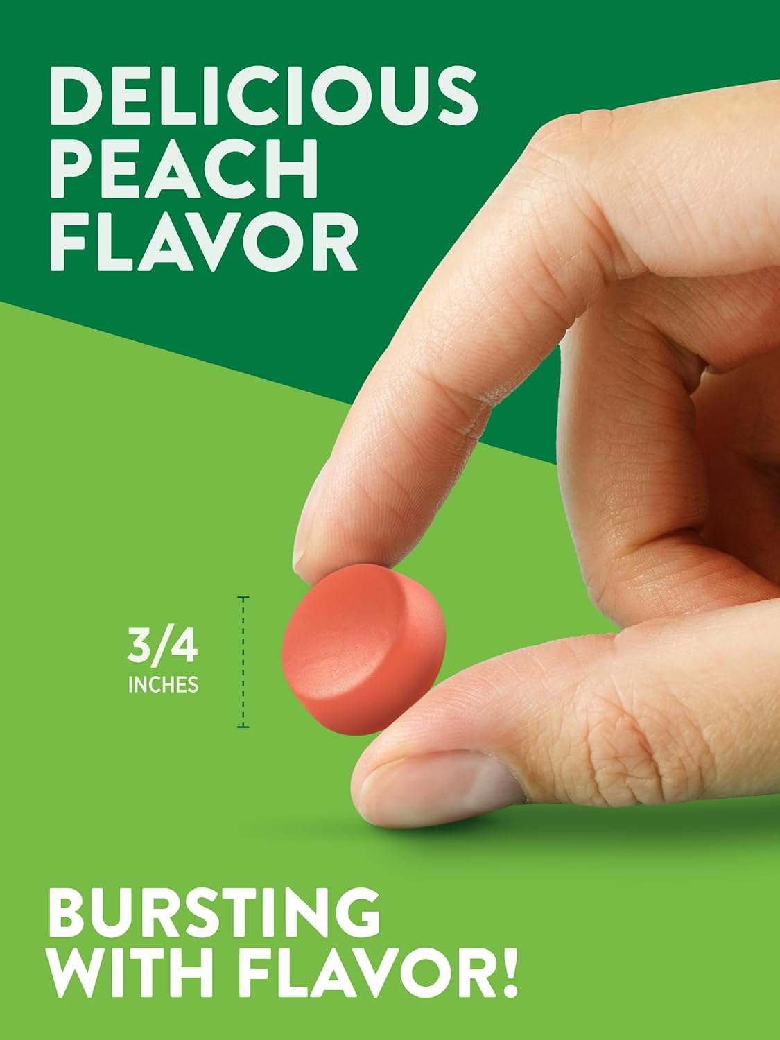 Vegetarian Peach Flavor Vitamin D3 Gummies | 5000 IU | 120 Count | Non-GMO & Gluten Free Supplement