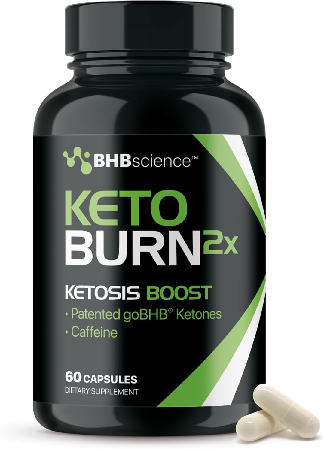 Vegetarian Real Ketones Keto BHB Supplement for Energy, Focus & Ketosis Support - 1 Month Supply with goBHB, Caffeine & Body Sculpting Benefits