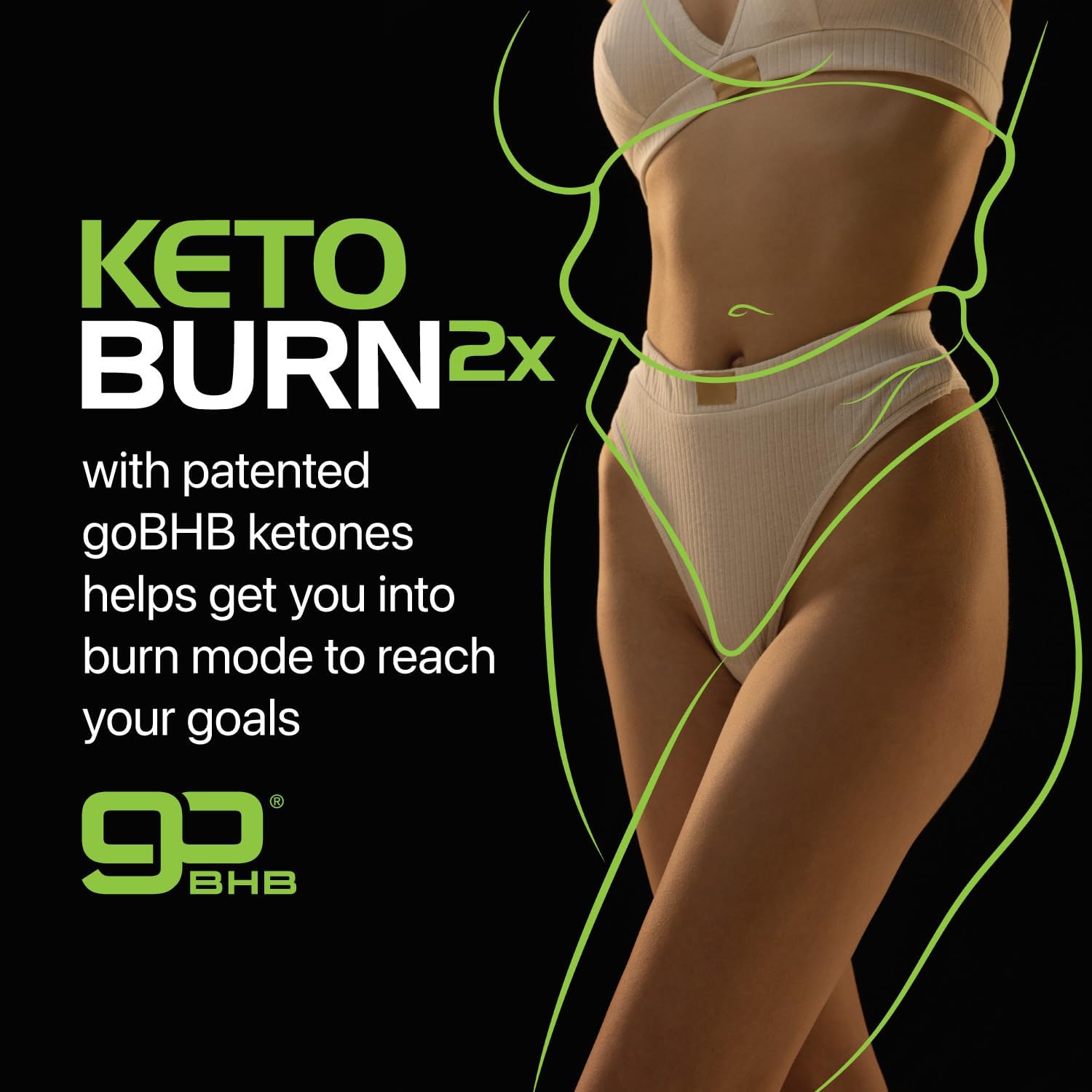 Vegetarian Real Ketones Keto BHB Supplement for Energy, Focus & Ketosis Support - 1 Month Supply with goBHB, Caffeine & Body Sculpting Benefits