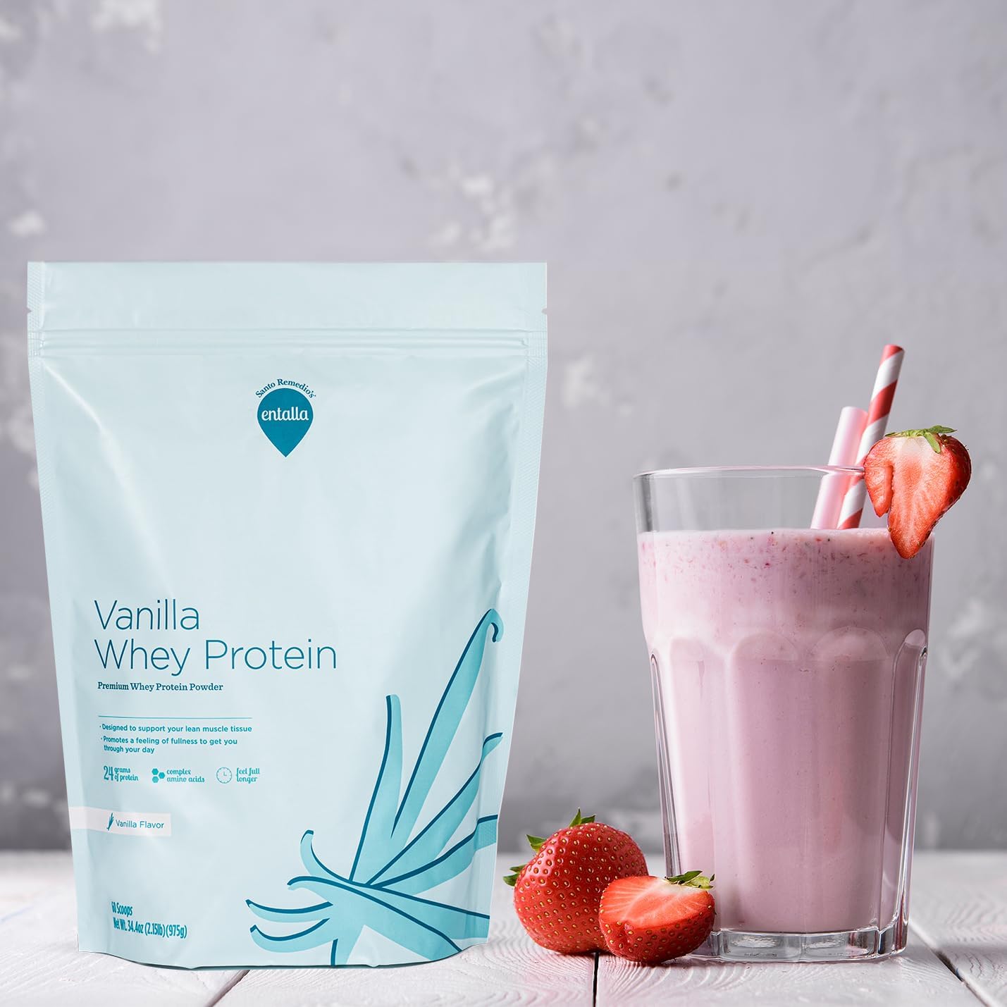 Vegetarian Vanilla Whey Protein Powder with 25g of Protein - Supports Lean Muscle & Satiety - 30 Servings