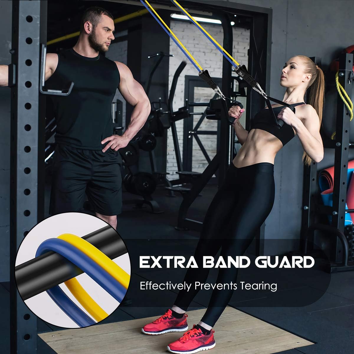 VEICK Resistance Bands with Handles for Men and Women - Exercise Bands for Home Workouts - Fitness Bands for Strength Training