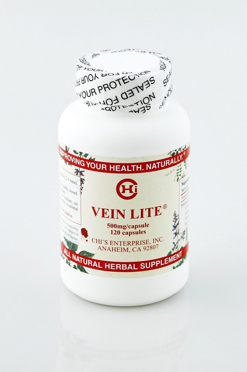 Vein Lite by Chi's Enterprise - 120 Capsules for Healthy Circulation and Vein Support