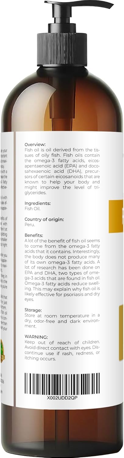 Velona Fish Omega-3 Oil - 8 Fl Oz | Pure Cold Pressed Carrier Oil with Vitamin E, D, Omega-3 | Multi-Purpose for Cooking, Skin, Hair | Natural Results Today