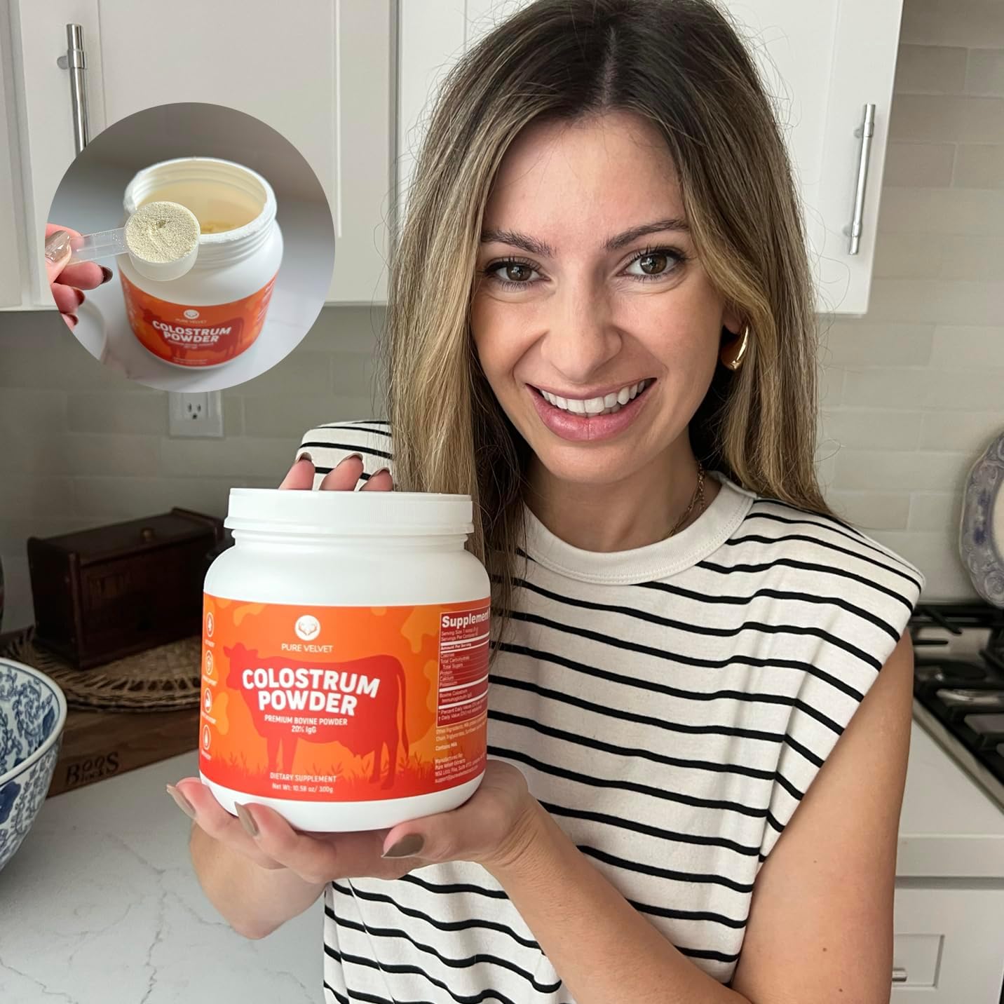 Velvet Colostrum Powder: Gut Health, Hair Growth, Immune Support - 10 oz Dairy Supplement with Lactoferrin & Immunoglobulins - BoostGo Australia