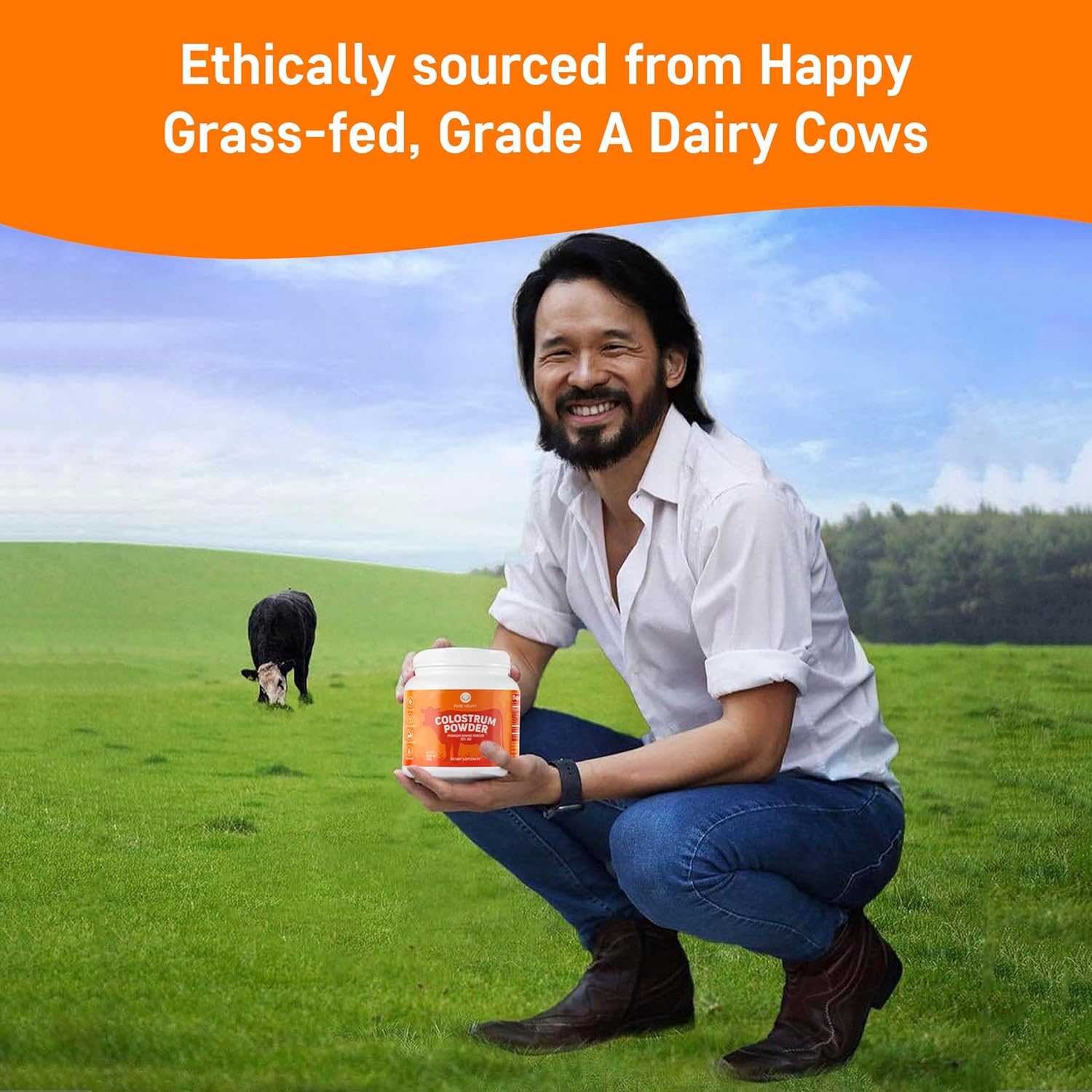 Velvet Colostrum Powder: Gut Health, Hair Growth, Immune Support - 10 oz Dairy Supplement with Lactoferrin & Immunoglobulins - BoostGo Australia