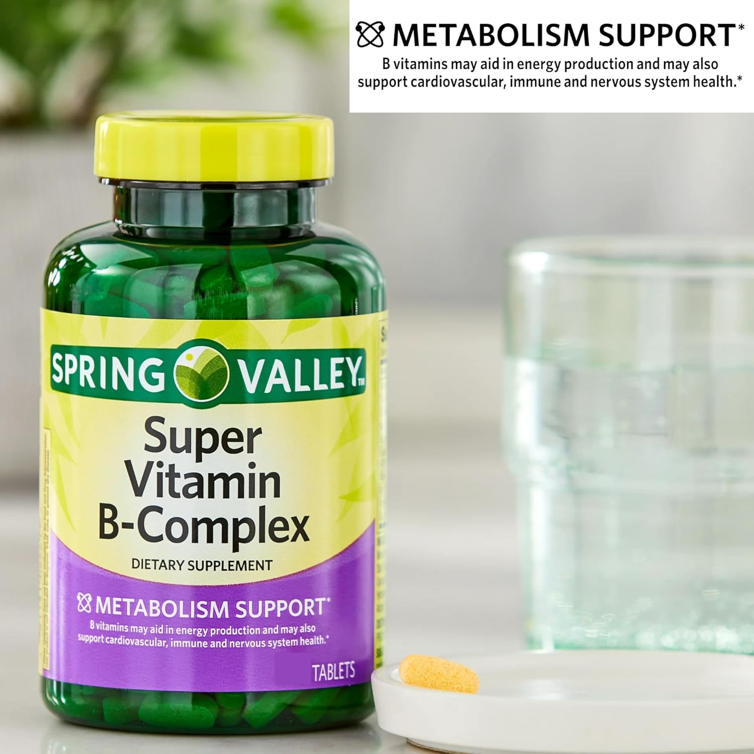 VENANCIO'S SHOP Super Vitamin B Complex Tablets - Spring Valley, 250 Count Dietary Supplement