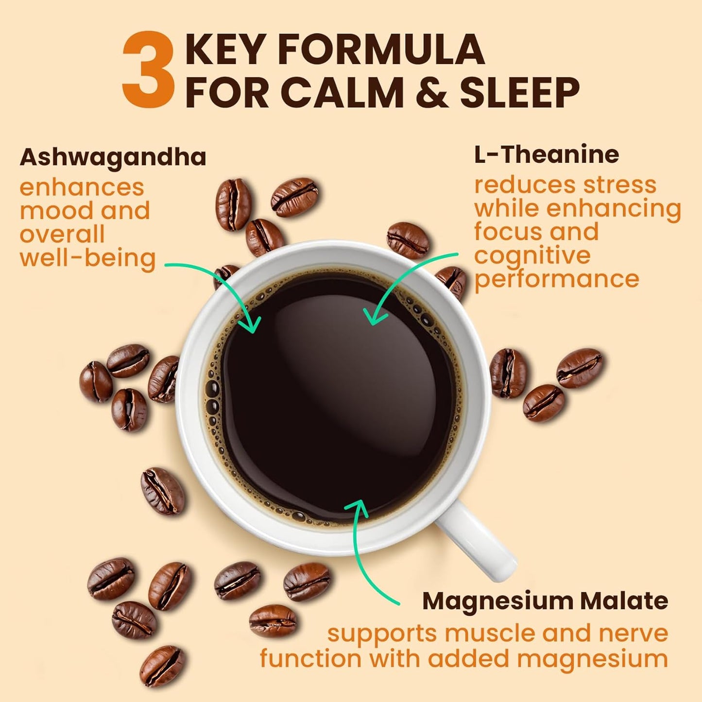 Venture Pal Mushroom Coffee & Magnesium Oil Spray Bundle: Focus & Immunity with Pure Ashwagandha + Relaxation, Sleep, Muscle Relief - 40 Servings