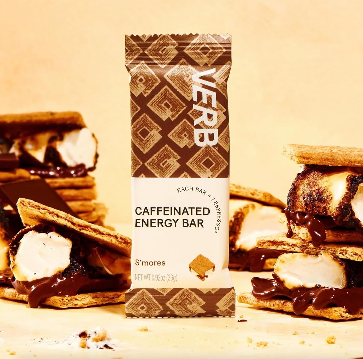 Verb Energy Variety Pack - Caffeinated Snack Bars with Organic Green Tea - Low Sugar & 110-Calorie Nutrition Bars - Vegan & Gluten Free Breakfast Bars - Pack of 16
