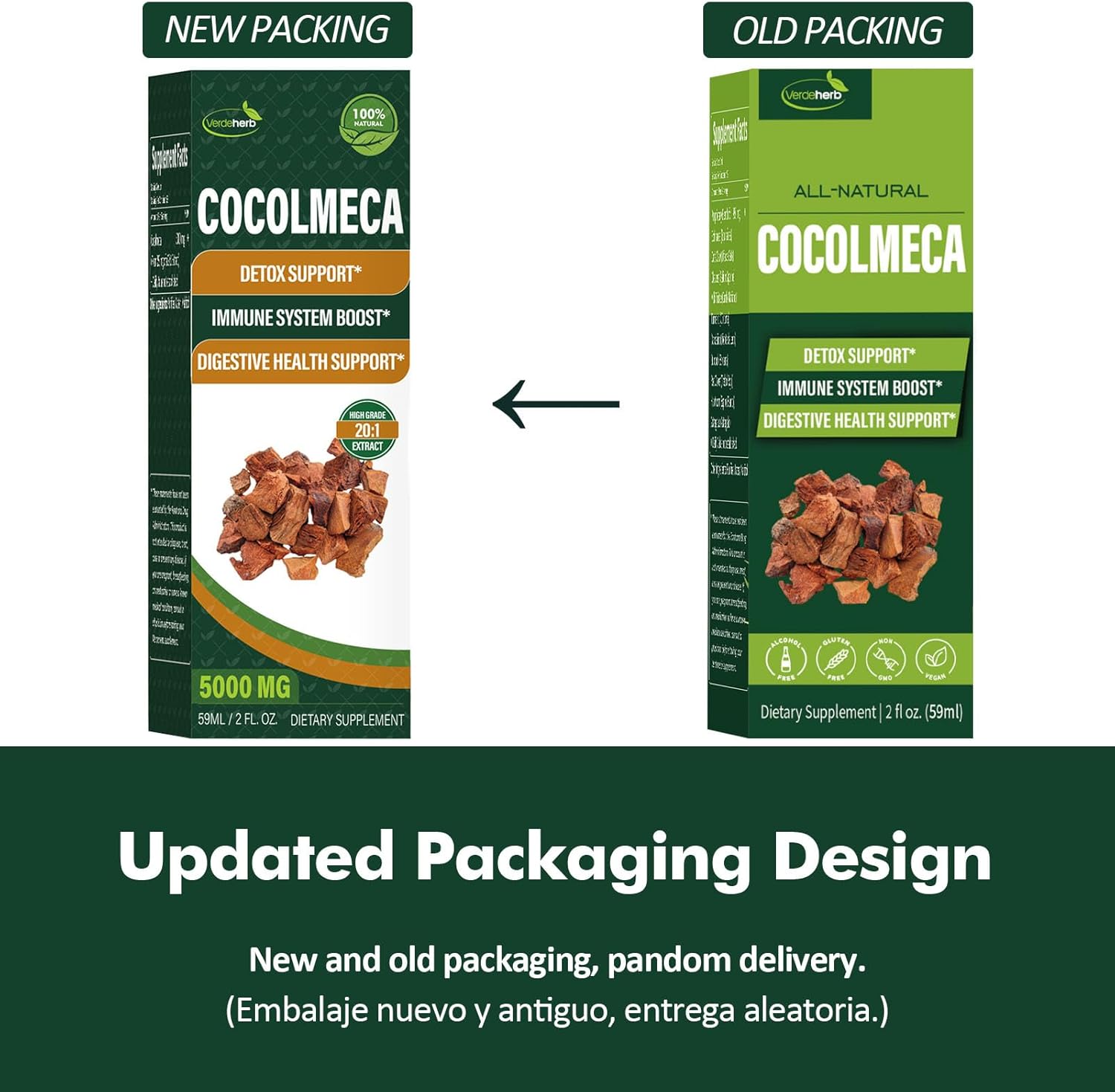 Verdeherb Cocolmeca Bark Liquid Drops - Herbal Body Detox Cleanse Support - Immune Boost & Digestive Health - 2oz