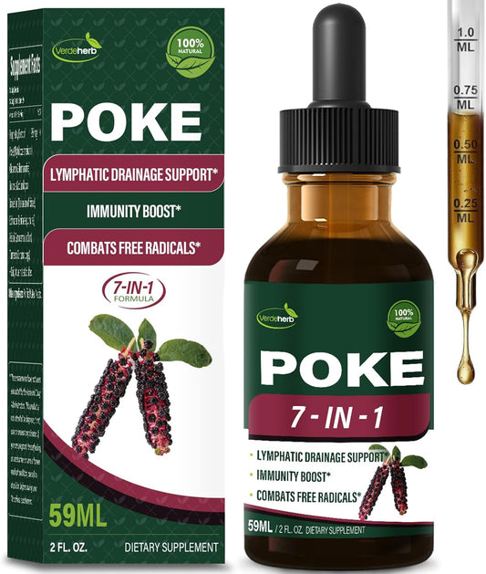 Verdeherb Lymphatic Drainage Drops with Cleavers, Dandelion, Turmeric - 2 oz