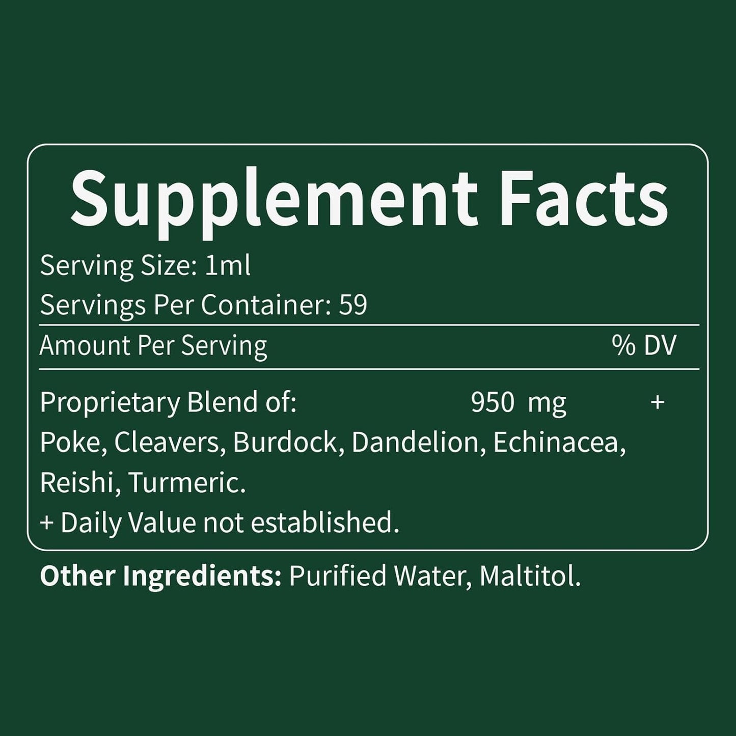 Verdeherb Lymphatic Drainage Drops with Cleavers, Dandelion, Turmeric - 2 oz