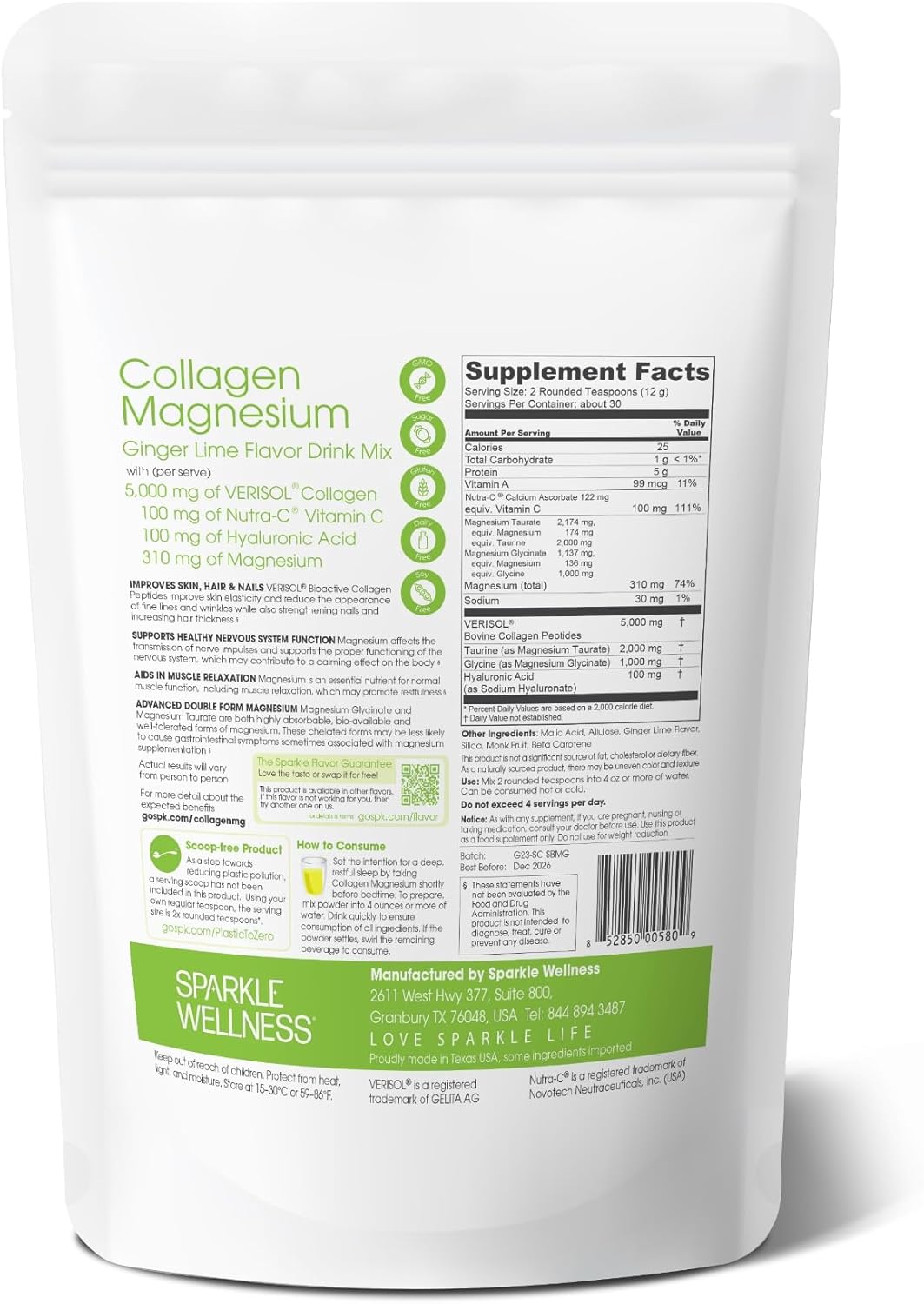 VERISOL Collagen Magnesium Rest + Restore Supplement (Ginger Lime) - Calming Nightly Beauty Routine by Lauren Roxburgh