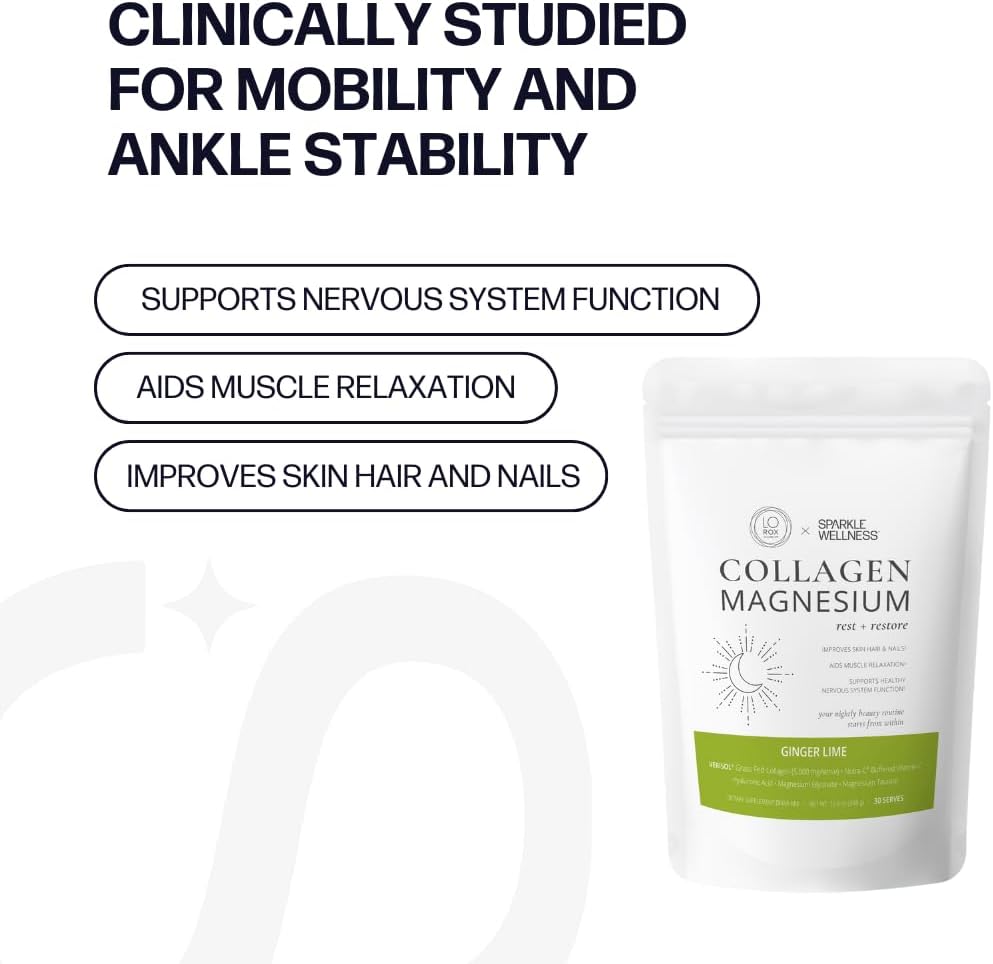 VERISOL Collagen Magnesium Rest + Restore Supplement (Ginger Lime) - Calming Nightly Beauty Routine by Lauren Roxburgh