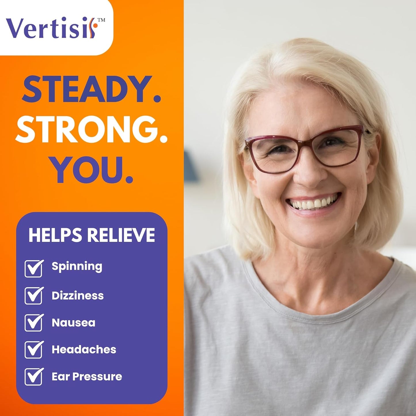 Vertisil Real Medicine: 4 Bottles of 60 Capsules for Vertigo Relief by Scientific Health