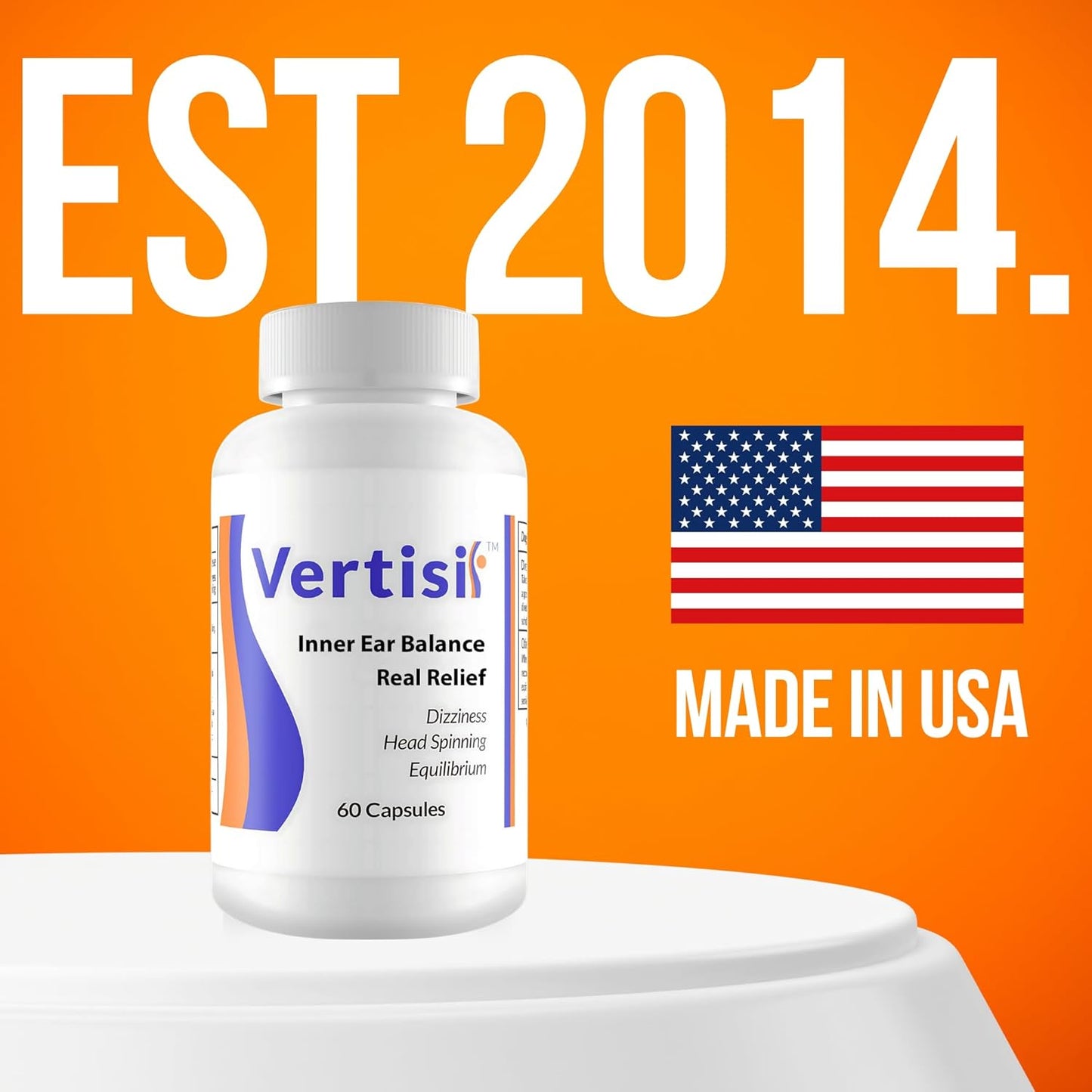 Vertisil Real Medicine: 4 Bottles of 60 Capsules for Vertigo Relief by Scientific Health