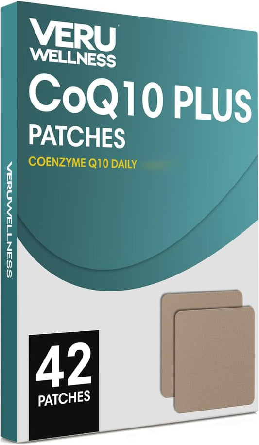 Veru Wellness CoQ10 Plus Daily Patches - Extended Release Coenzyme Q10, 8-10 Hours (42 Day Supply)